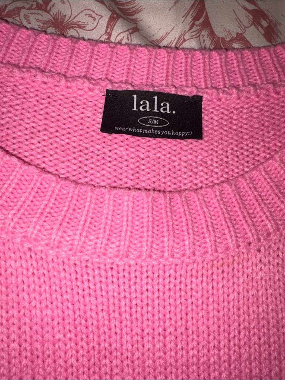 Dressed in Lala serotonin smile oversized knit in bubble gum pink - Picture 4 of 6